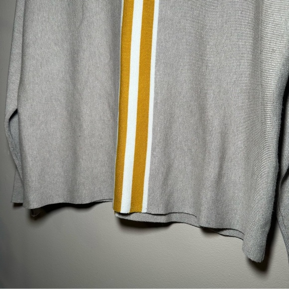 INC International Concepts Tan Sweater Yellow Stripe Size Large - Picture 6 of 16